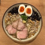 麺ふたり - 背脂煮干しキノコ醤油らーめん＋味玉