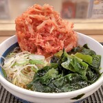 しぶそば - 紅生姜天＋わかめ