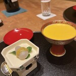 柏屋 大阪千里山 - お月見のような先付