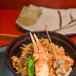 てんぷら 天杉 - "掻揚天麩羅飯（かきあげてんどん）"