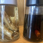 麺屋　吾 -        ←煮干し酢                          煮干し醤油→
