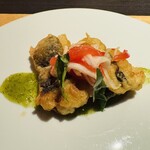 森羅 - ウツボのフリット　蕪とハーブのソースで