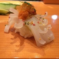 天寿し 京町店 - 烏賊（雲丹・トビウオの卵・かぼす）