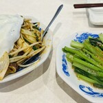 大塚 幸龍軒 - 炒飯と、青菜の炒め物