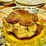 富岡一丁目の夕陽 - 20251016あわび茸のガーリックバター780円