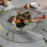 キュイエット - 15種類の旬野菜とハーブを添えて。食用ホオズキと柚子の香り