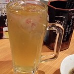 立飲みカドクラ - 緑茶ハイ（300円）をダブル（50円増し）に✕3杯で！