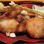 米倉 - 天然トラフグの唐揚げ、烏賊真薯揚げアップ