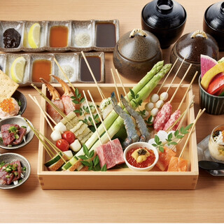 約30種類の豊富な串揚げをぜひ！旬の美味しさ満載◎