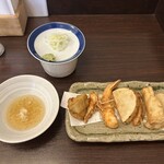 酒と魚と手打ち蕎麦 はやし - 海老天と野菜天4つ