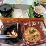 スウィートハート・カフェ - パンプキンマフィン、明太子パン、カフェラテ、アイスカフェラテ