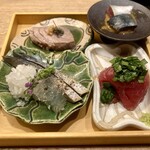 小皿のまぐろとさば。 西新宿 - 