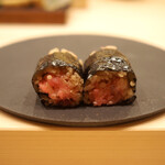 鮨かみなり - とろたく巻