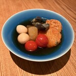 オクユカシ - お通しの冷やしおでん　(1人税込550円)