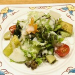 住茂登 - 野菜サラダ   鮎のへしこ