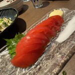 旬菜鮮魚と旨い酒　八右衛門 - トマトすっごく甘かった！