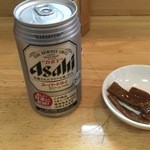 中華そば さとう - 缶ビール350円。メンマついてきます。うまいです。