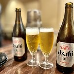 和風楽麺 四代目 ひのでや - 中瓶ビール×2