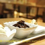 森の机 - 左から奈良チーズ・鳥レバー・がっこチーズ