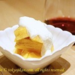 森の机 - 果実のしろあえ。この日は柿¥350