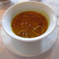 四川豆花飯荘 東京店 - かぼちゃとキノコのスープ