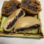 和菓子司 なぎら長春堂 - 黒糖松風と長春菓の断面