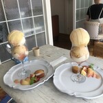 夏空 - 桃パフェ