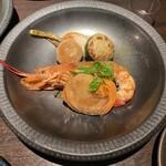 うおいちや - 赤海老と帆立のグリル