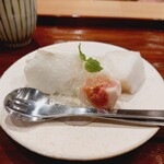 料理や まつもとけんじ - 梨、いちじく、豆乳アイス