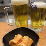味乃家 - 店員さんが忙しいからビールは2本まとめて注文ʬʬʬ