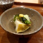 料理や まつもとけんじ - 鮑と赤茄子