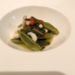 インカント - フォーリエ・ドゥリーヴォ（ほうれん草を練りこんだ手打ちパスタ）