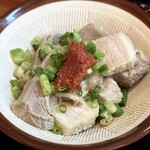呉竹 - さわらの塩焼き(\950)　湯引き風の豚バラポン酢
