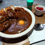 ほびーい喫茶店 - 生タマカツハンバーグカレー(値段お任せ)