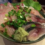 魚やの台所 - 2011.11　地魚丼（魚×４種）