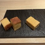 鮨 泉水 - ラスト　玉子！　←芝エビ　→だし巻き　美味しい！