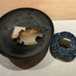 鮨 泉水 - 鮑と肝　最高！