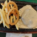 ラッキーピエロ 森町赤井川店 - ハンバーグのアップ!