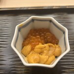 鮨 さえ喜 - 赤雲丹と筋子のミニ丼