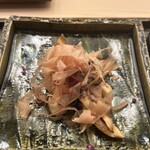 鮨 さえ喜 - 岩手の松茸　削りたて鰹節