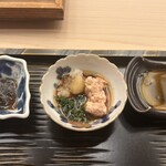 鮨 さえ喜 - お刺身の薬味ダレ