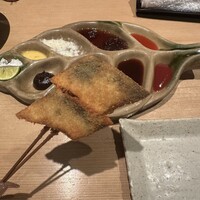 串揚げ 依知川 - 秋刀魚