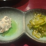 1000 - いぶりがっこクリームチーズと胡瓜の漬物