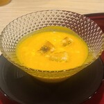 1000 - 栗かぼちゃのスープ♡梨がよく合っていました♡