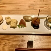 十番 無鴨黒 - 前菜５種盛り合わせ