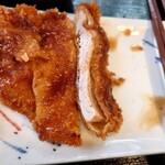 そば処 長岡屋 - カツ断面