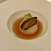 フレンチ ベイ・ビュー - 蕪のコンフィとフラン　コンソメスープ仕立て　フォアグラのポワレ添え