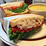 せんら珈琲 - 料理写真:本日のトーストサンドセット