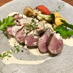 フタツボシ - ◯ 鴨ムネ肉のロースト　ポルチーニ茸のクリームソース