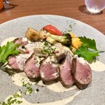 フタツボシ - ◯ 鴨ムネ肉のロースト　ポルチーニ茸のクリームソース